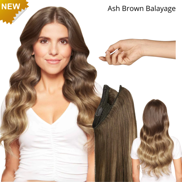 100%Human Halo Hair Extension Natural Hidden Wire