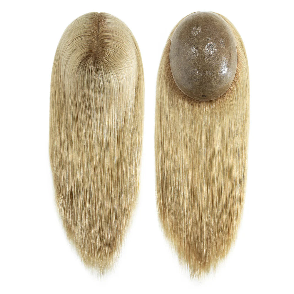 7X9'' Injected Full Thin Skin Base Human Hair Wig Pieces for Women