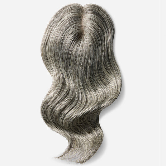 Grey Premium Human Hair Crown Topper for Women