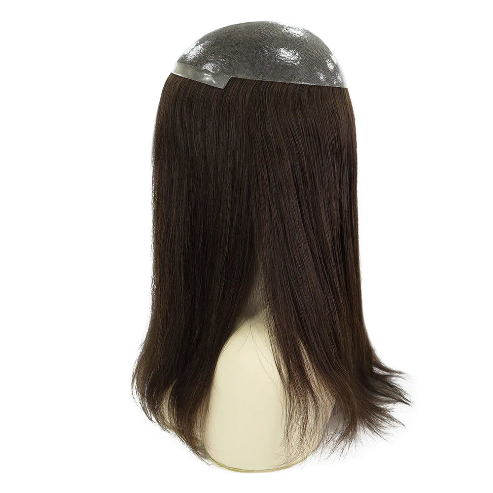 7X9'' Injected Full Thin Skin Base Human Hair Wig Pieces for Women