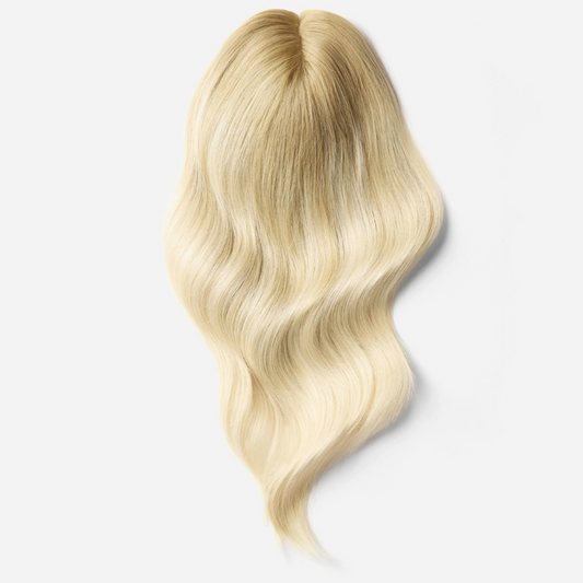 3*6 inches Mono Base Blonde Hair Toppers With Root 100% Remy Human Hair Toppers For Thinning Hair