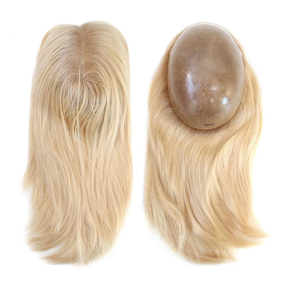 7X9'' Injected Full Thin Skin Base Human Hair Wig Pieces for Women