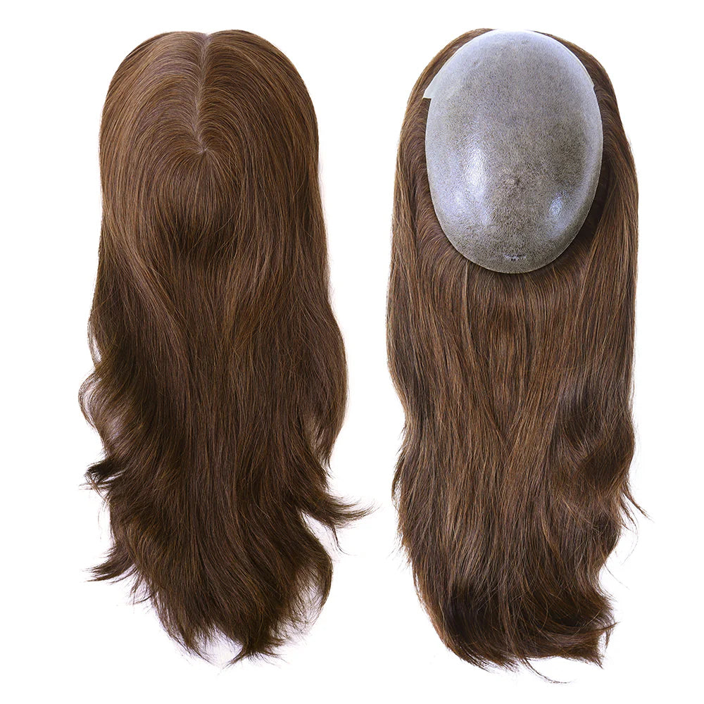 7X9'' Injected Full Thin Skin Base Human Hair Wig Pieces for Women