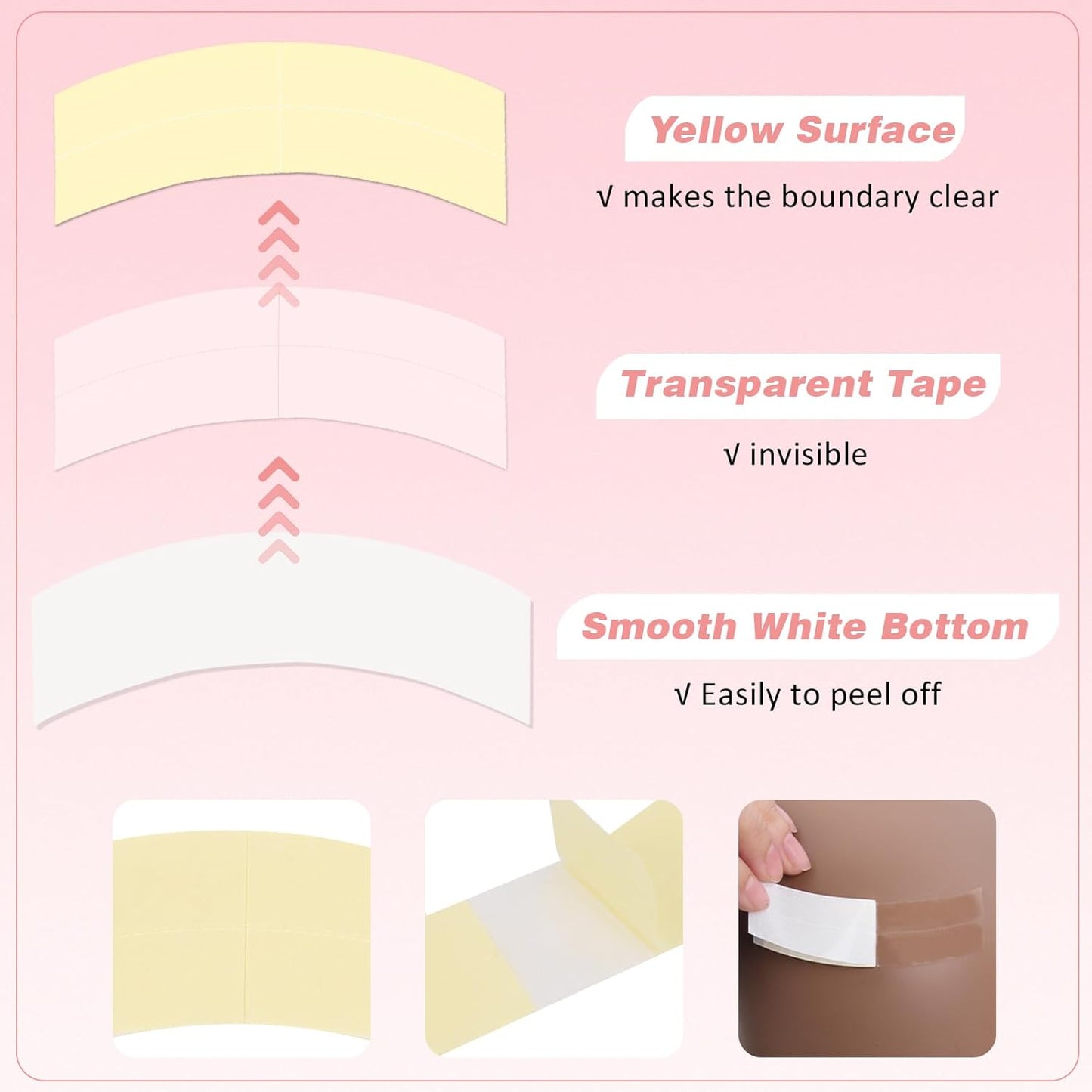 Lace Front Support Tape CC Contour for Human Hair Wiglets