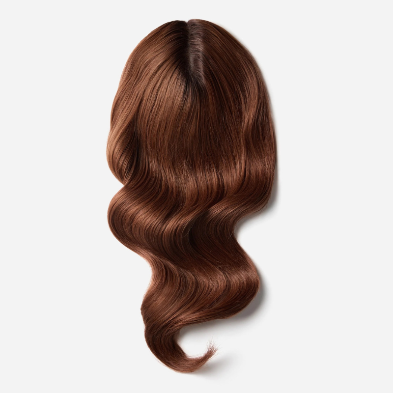 Balayage ombré de 5,5" x 5" con cabello humano, sin flequillo