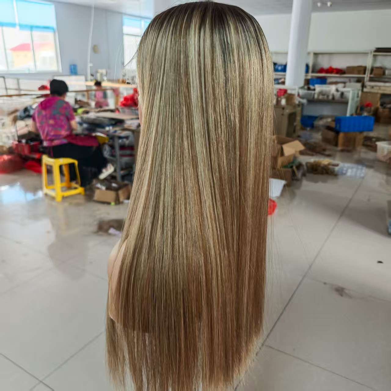 (Customization) 3.9*4.7inches Mono Base Highlight Human Hair Toppers With Root