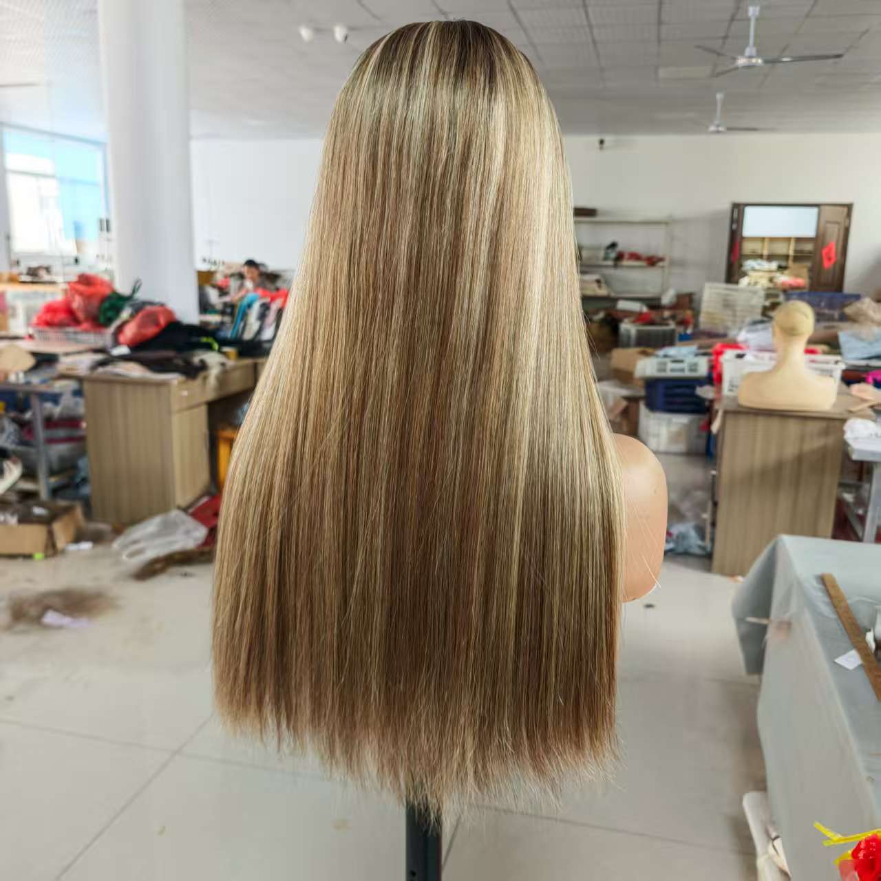 (Customization) 3.9*4.7inches Mono Base Highlight Human Hair Toppers With Root