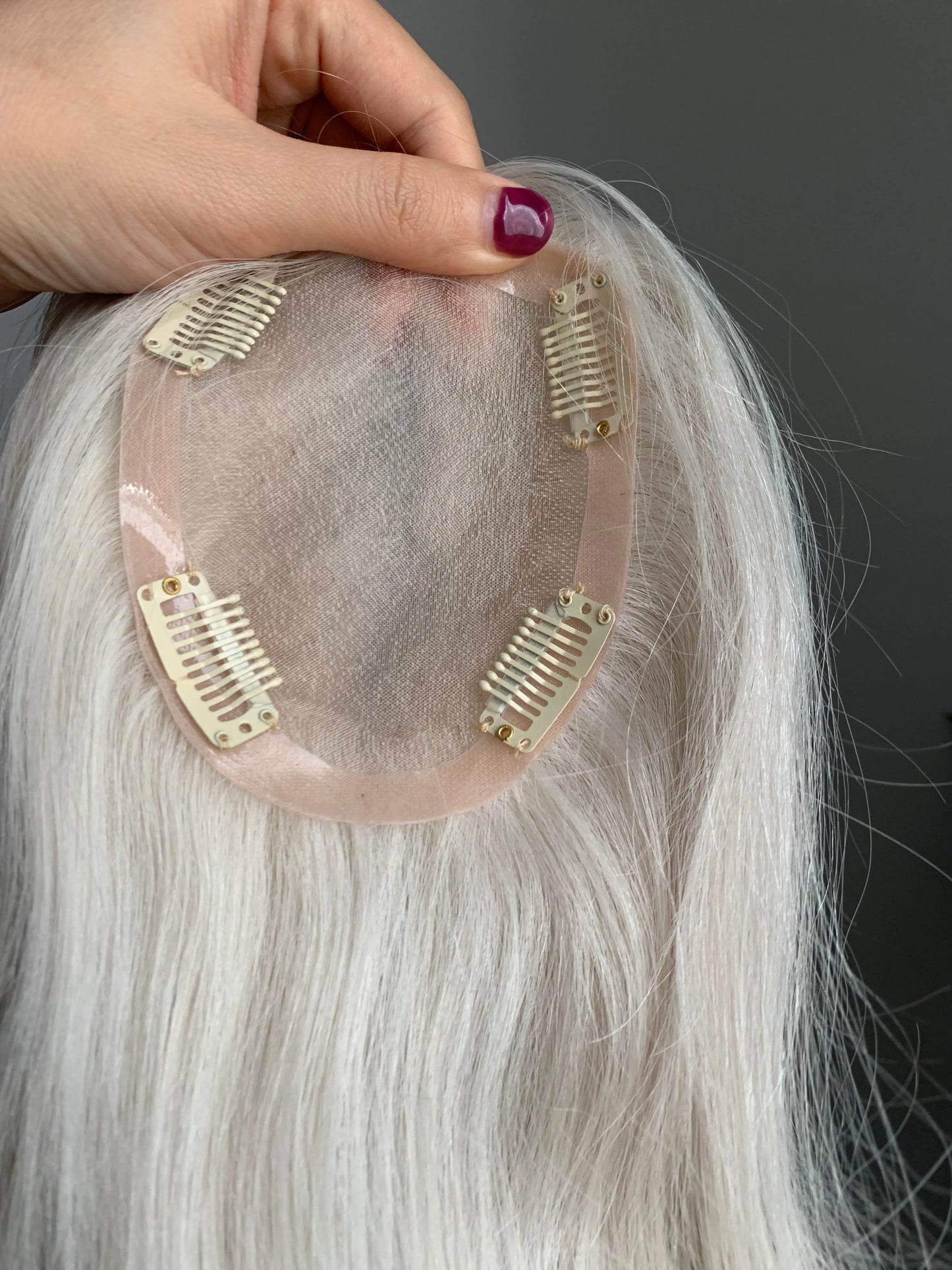 (Rhode Bicknell) 10*12cm Mono Base Straight Human Hair topper Without Bangs - VIVACROWN