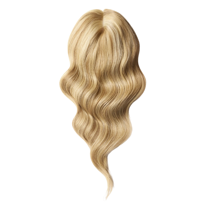4*5 inches Mono Base Highlight Human Hair Toppers for Women Wavy Hair without Bangs