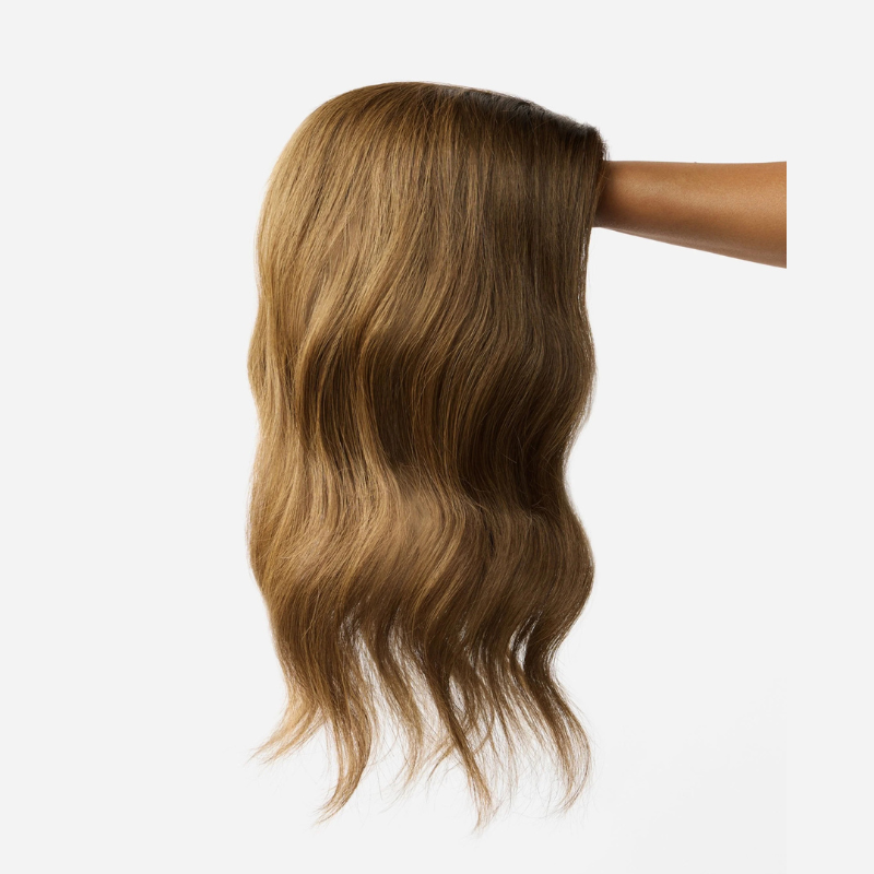 Balayage ombré de 5,5" x 5" con cabello humano, sin flequillo