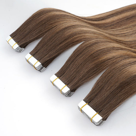 100g 40Pcs/pack 10 Inch Tape in Hair Extensions REMY Human Hair, Secure Skin Weft Hair Extensions Seamless