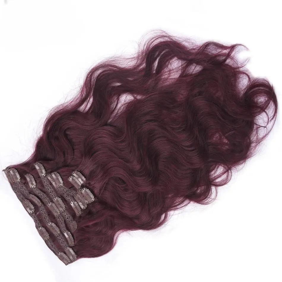 Seamless Clip in Hair Extensions Real Human Hair Extensions 我的商店