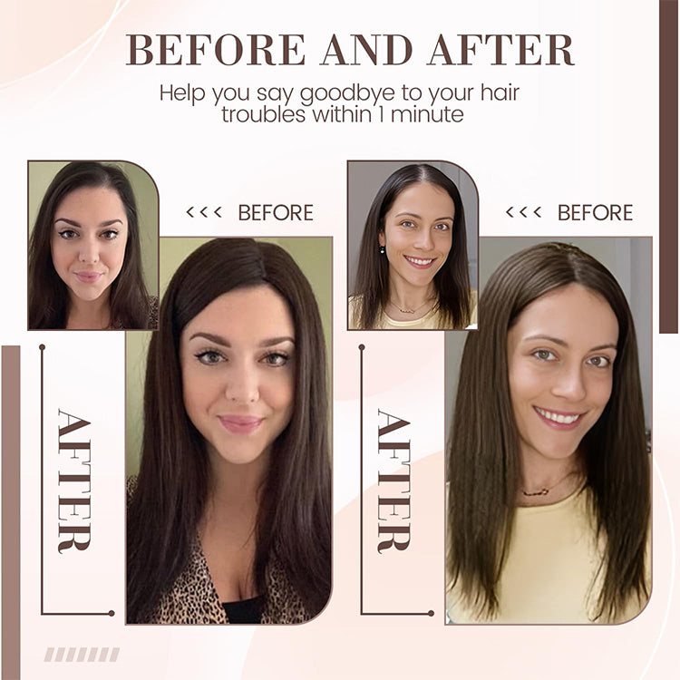 1.5"x5" Silk Base Straight Real Human Hair Toppers With Highlights