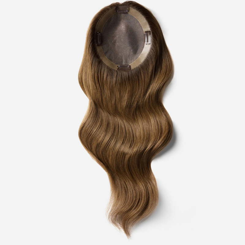 Balayage ombré de 5,5" x 5" con cabello humano, sin flequillo