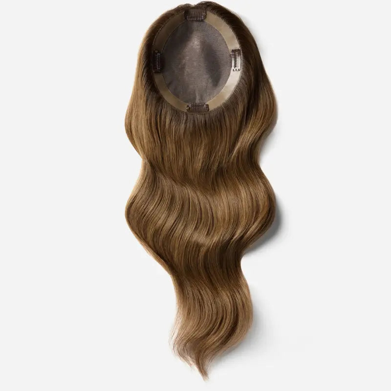 5*5 inches Mono Base Hair Toppers With Root 100% Remy Human Hair With Bangs - VIVACROWN