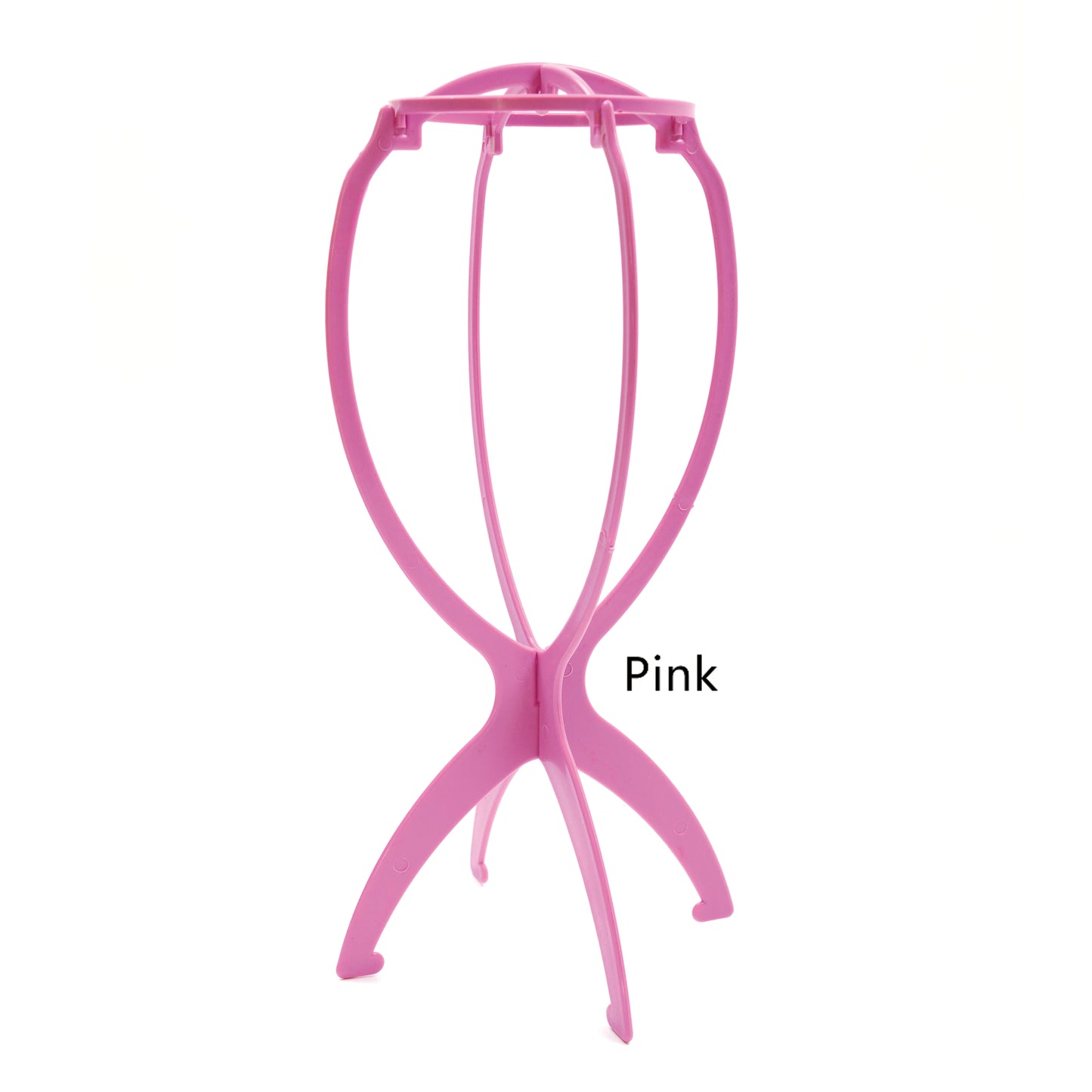 1PC Colorful Ajustable Wig Stands Plastic Hat Display 17x34Cm Portable Folding Wig Stand