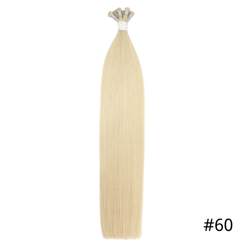 Hand Tied Weft Sew In Hair Extensions Platinum Blonde (#60A)