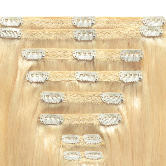 613 Bleach Blonde Real Remy Human Hair Extensions