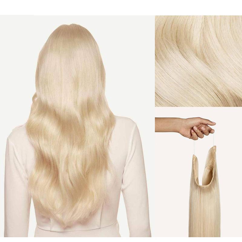 100%Human Halo Hair Extension Natural Hidden Wire
