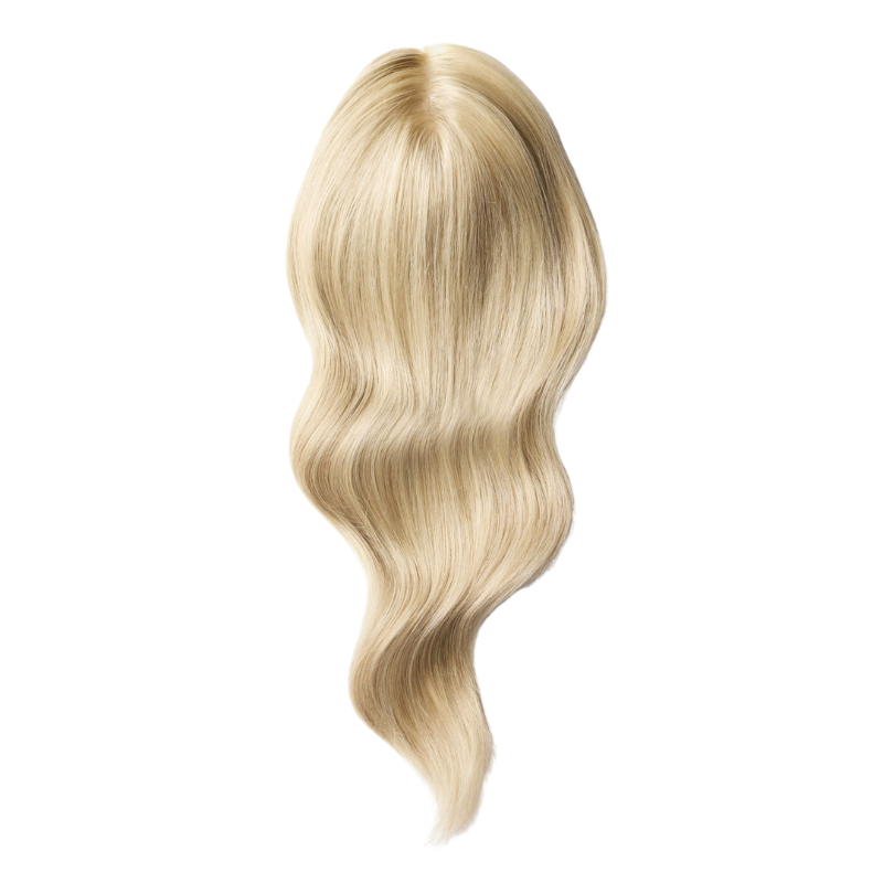 4*5 inches Mono Base Highlight Human Hair Toppers for Women Wavy Hair without Bangs