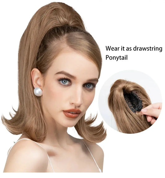 180% Density Half Wig Synthetic None Lace Heat Resistant Wig For Women Hair Wigs VIVACROWN