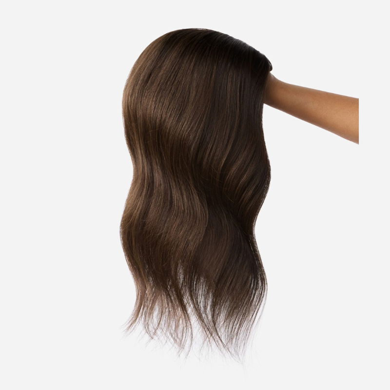 Balayage ombré de 5,5" x 5" con cabello humano, sin flequillo