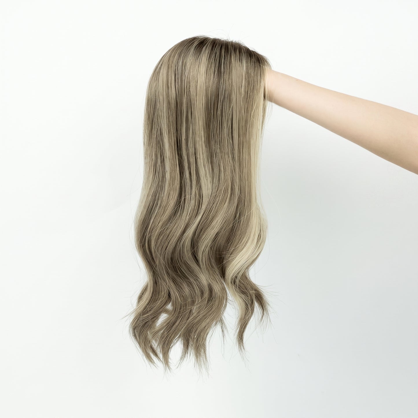 7"x8" Hand-Tied Mono Base Real Human Hair Topper | Seamless Lace Front, Lightweight & Realistic Density for Women