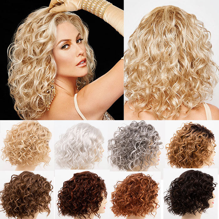 9*14 Premium Curly Mono Base Wig Toppers Human Hair for Women