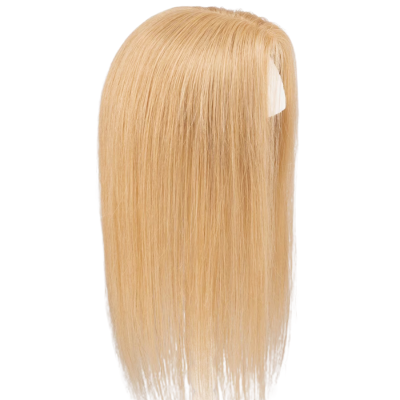 Honey Blonde Silk Lace Base European Human Hair Topper