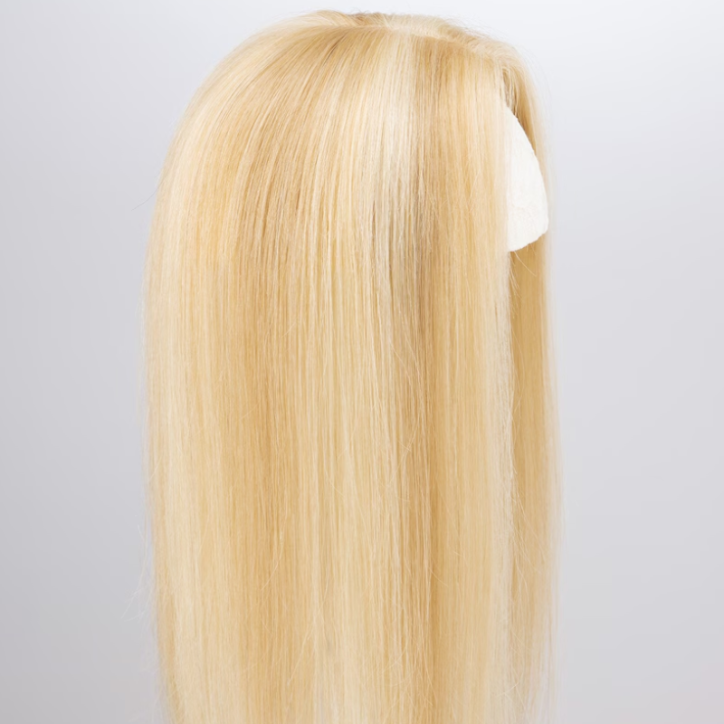 Honey Blonde Silk Lace Base European Human Hair Topper