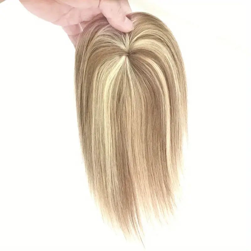 Pre-Sale 💋New Design Light Brown Highlight Blonde Hair Topper without Bangs for Women VIVACROWN