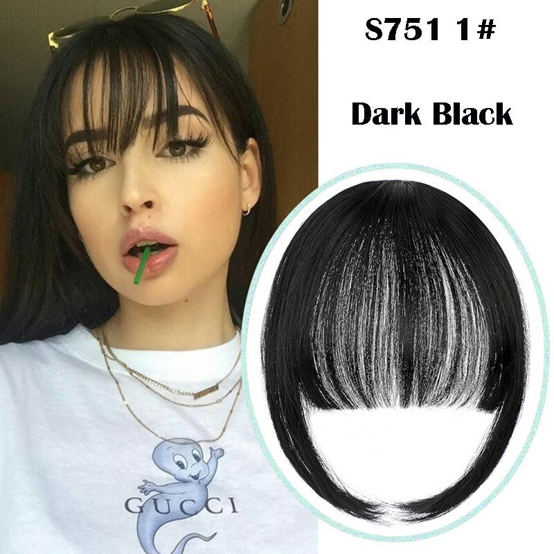 New Arrival Invisible Clip in Fringe Bangs Fake Bangs for Woman