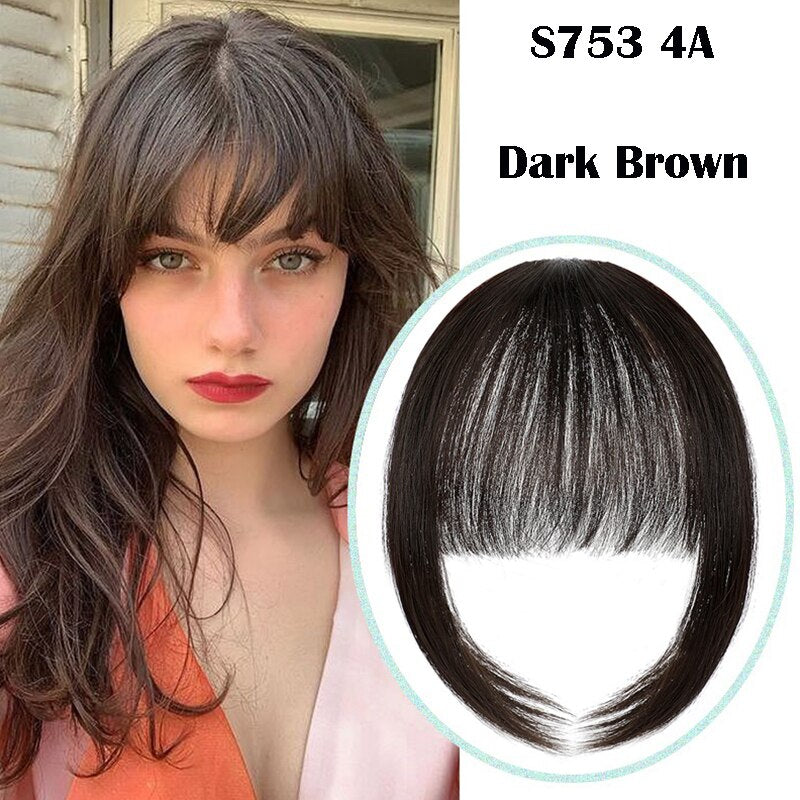 New Arrival Invisible Clip in Fringe Bangs Fake Bangs for Woman
