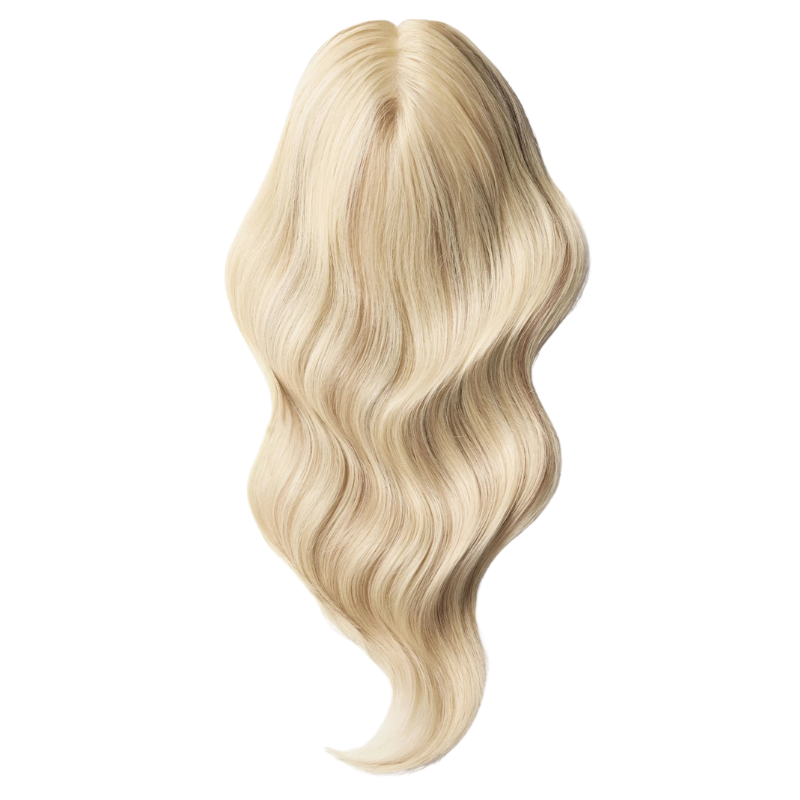 4*5 inches Mono Base Highlight Human Hair Toppers for Women Wavy Hair without Bangs