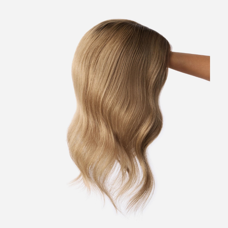 Balayage ombré de 5,5" x 5" con cabello humano, sin flequillo