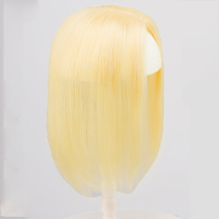Honey Blonde Silk Lace Base European Human Hair Topper