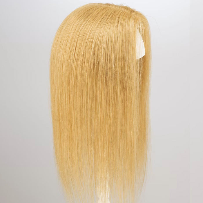 Honey Blonde Silk Lace Base European Human Hair Topper