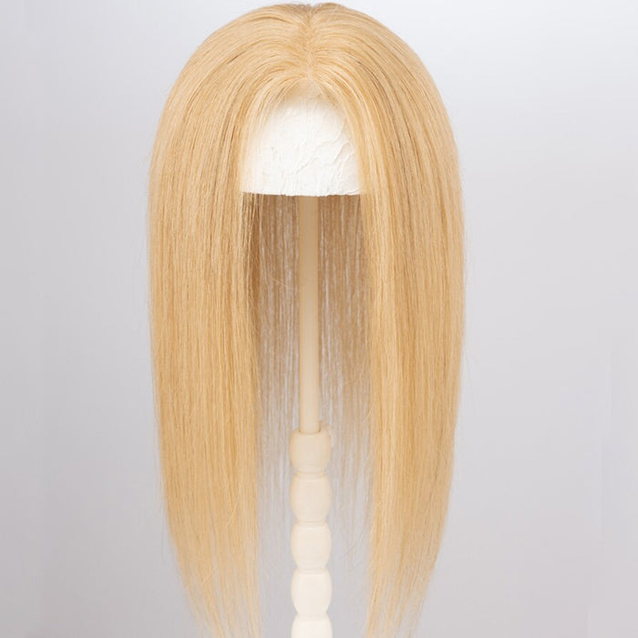 Honey Blonde Silk Lace Base European Human Hair Topper