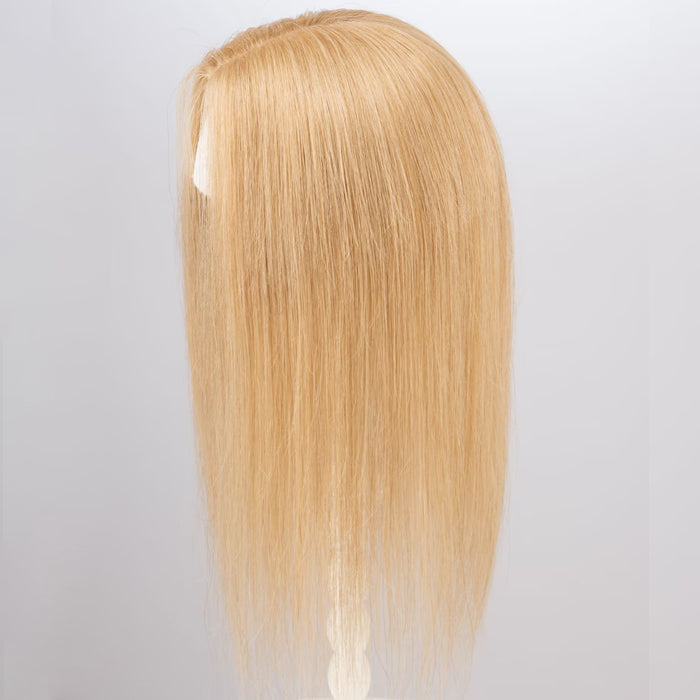 Honey Blonde Silk Lace Base European Human Hair Topper