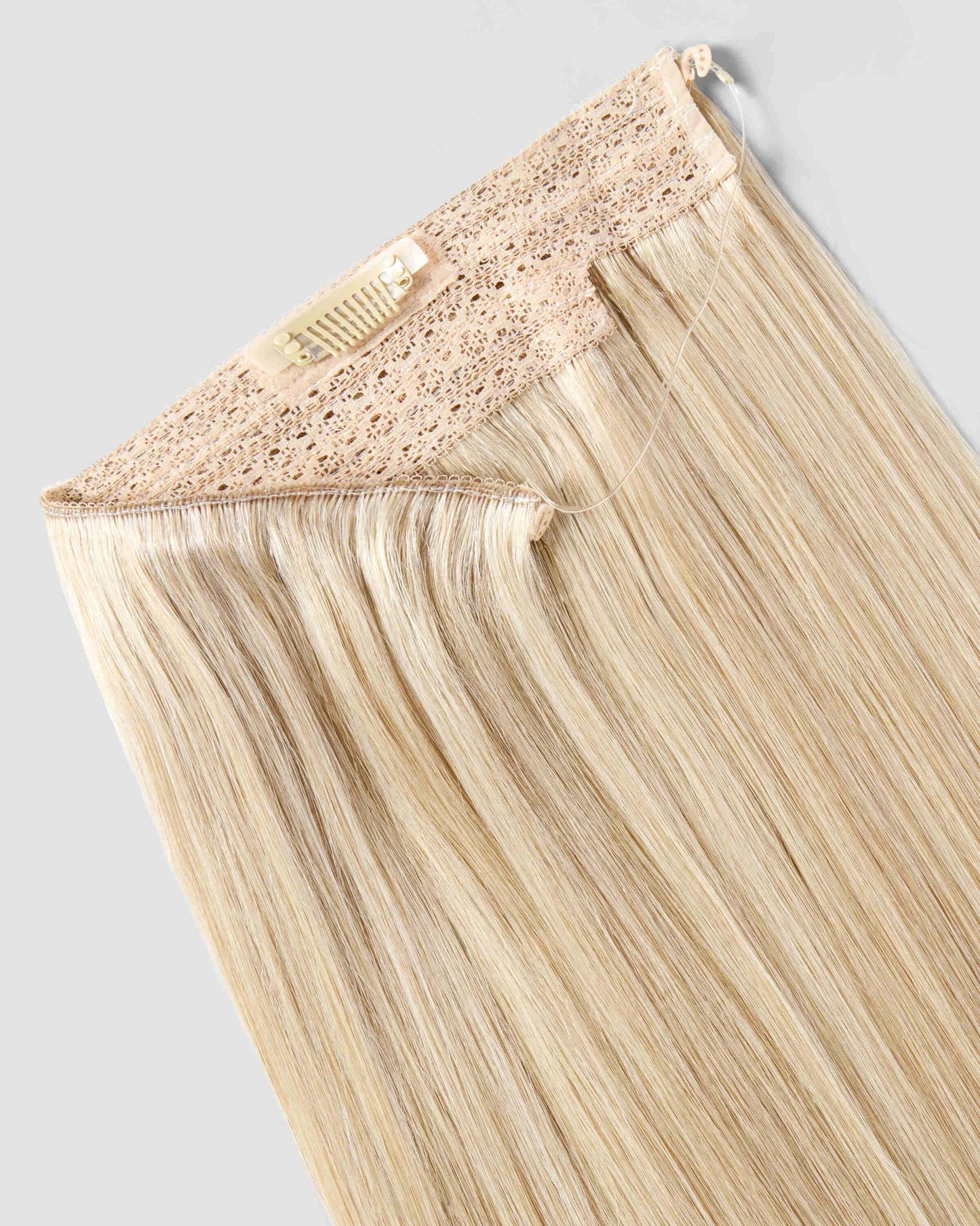 100%Human Halo Hair Extension Blonde Hair Extension Natural Hidden Wire