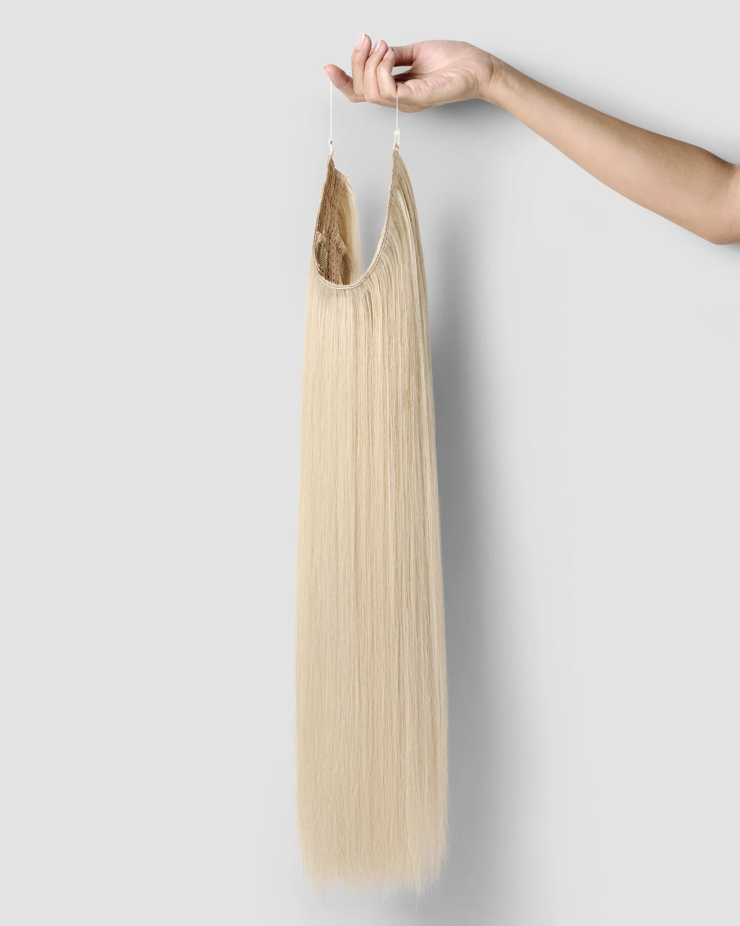 100%Human Halo Hair Extension Blonde Hair Extension Natural Hidden Wire