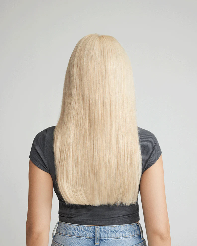 100%Human Halo Hair Extension Blonde Hair Extension Natural Hidden Wire