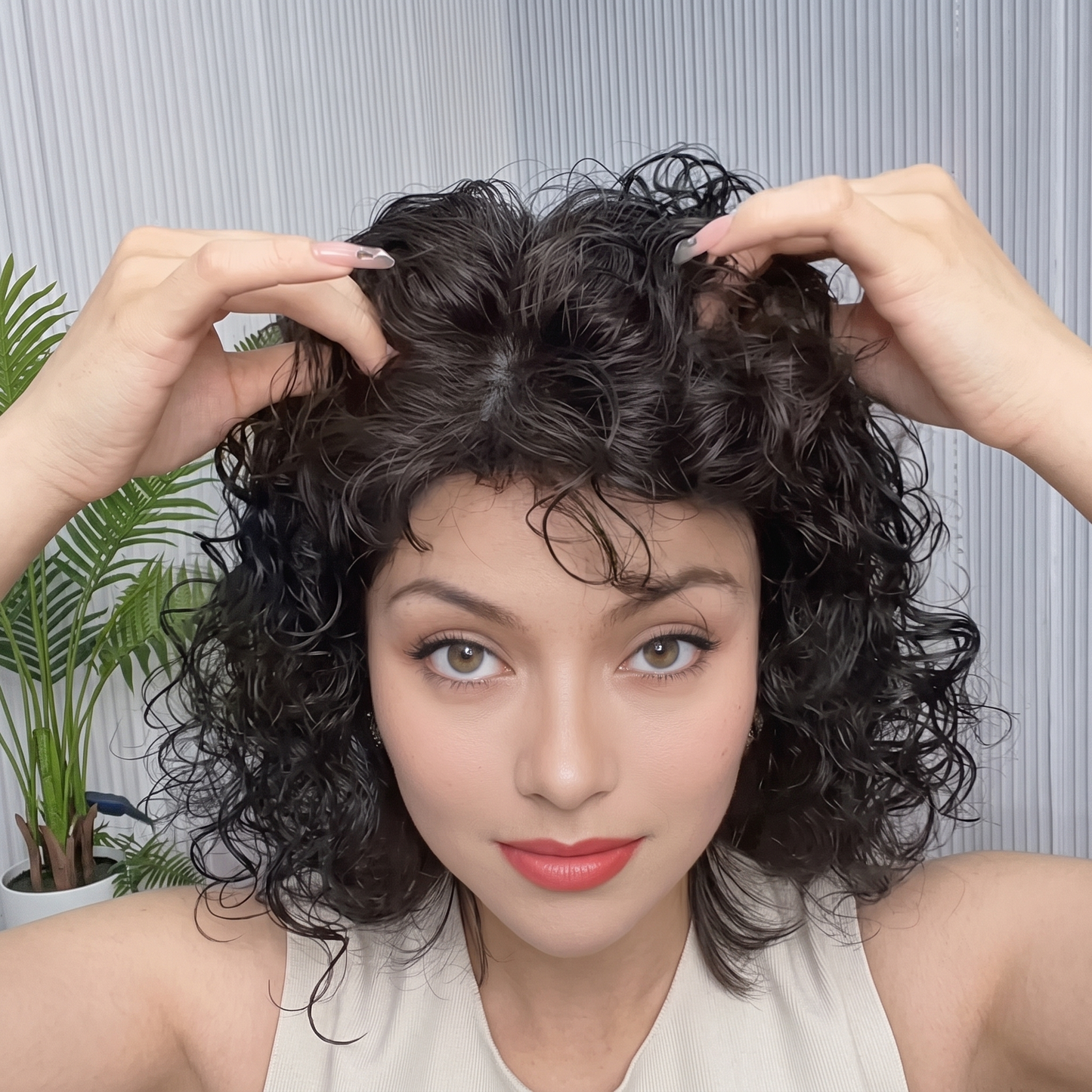 Premium Curly Mono Base Hair Toppers Human Hair for Women