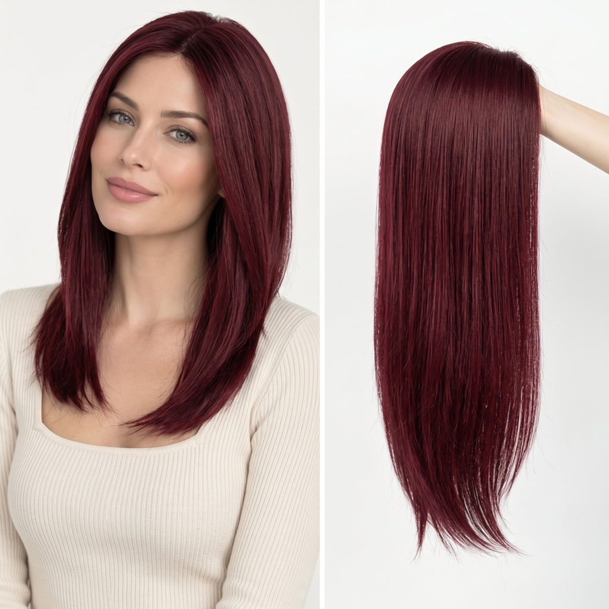 7"x8" Hand-Tied Human Hair Topper with Lace Front