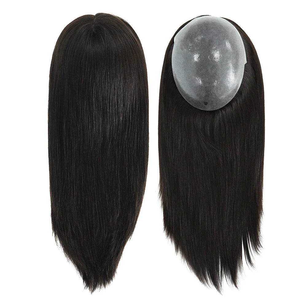 7X9'' Injected Full Thin Skin Base Human Hair Wig Pieces for Women