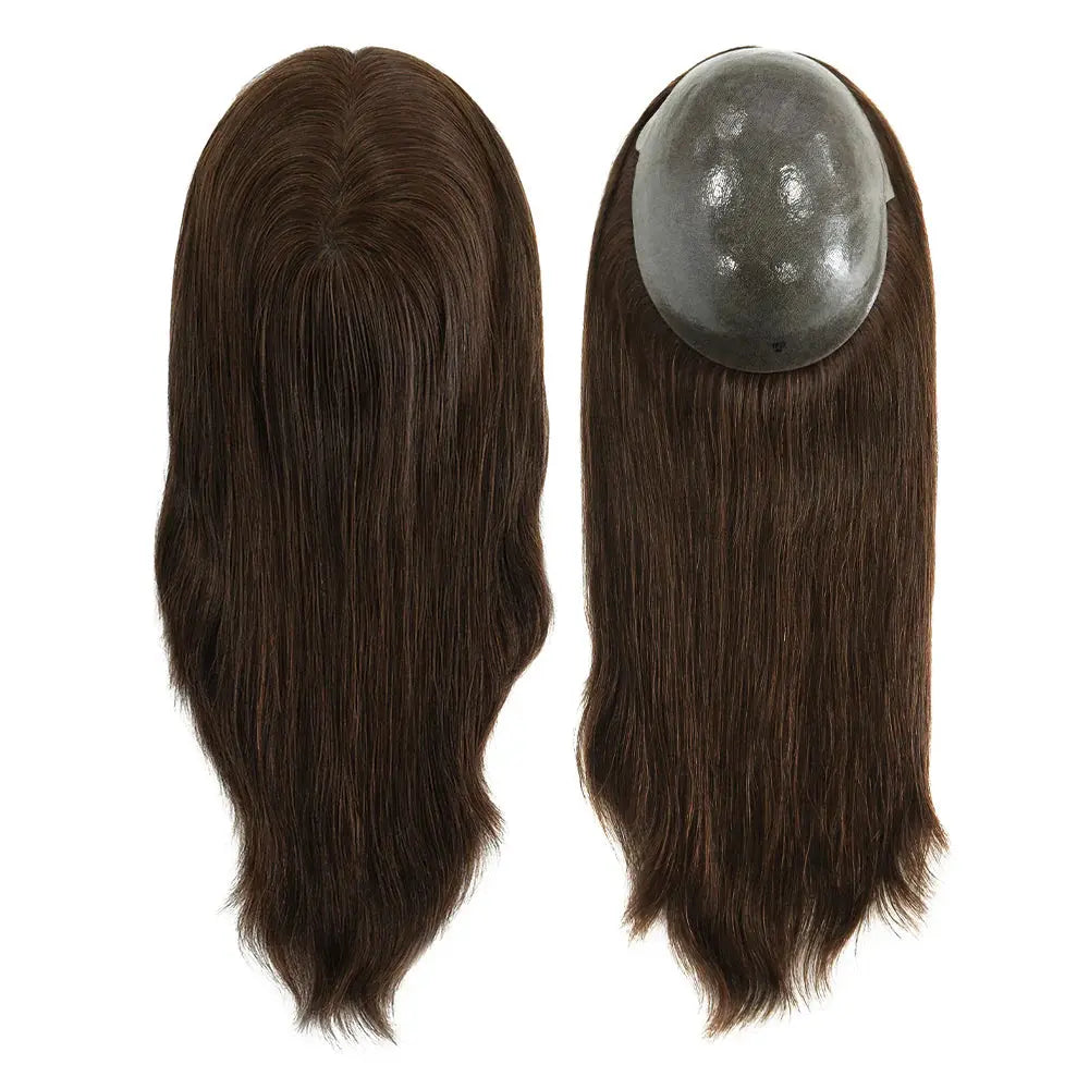 Full PU Skin Base Human Hair Toppers for Women - VIVACROWN