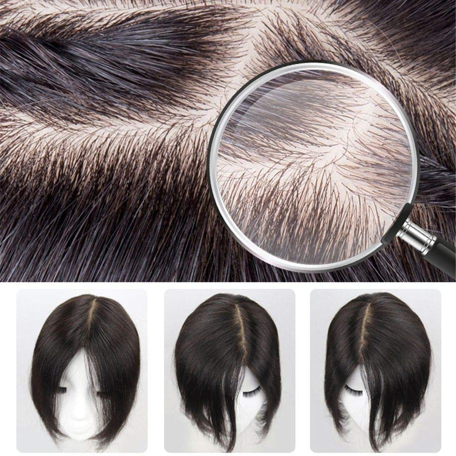 16*18CM ショートナチュラルヘアトッパー 女性用 薄毛をカバーしボリュームアップ