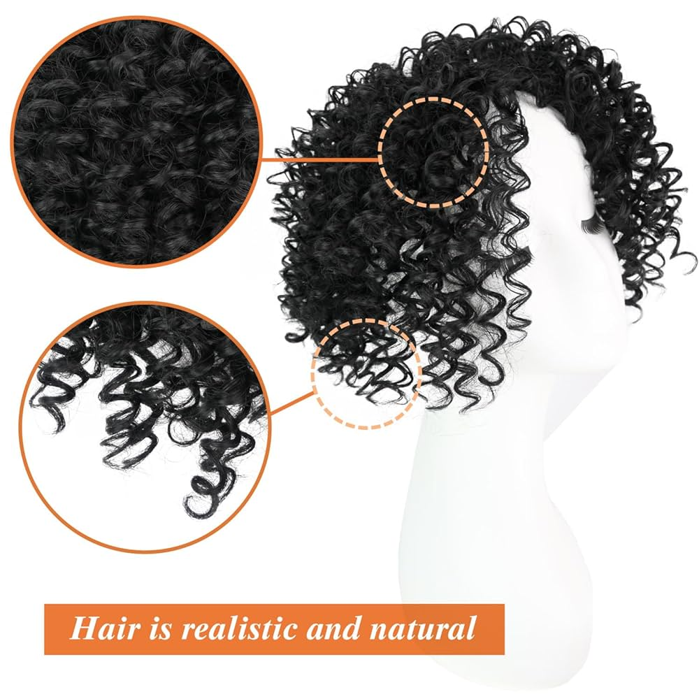 Short African Curly Hair Topper for Women