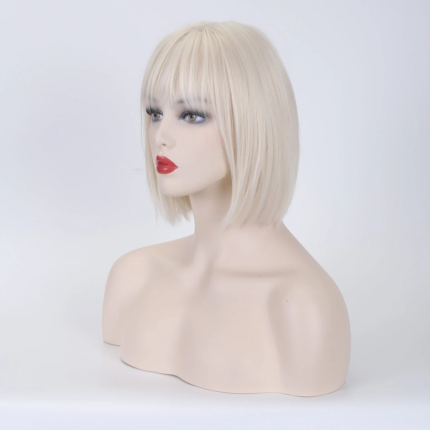 100% Human Hair Bob Wig with Bangs - Straight Short Bob Wigs for Women - VivaCrown