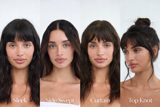 5 Effortless Ways To Style Bangs (With And Without Hair Extensions)